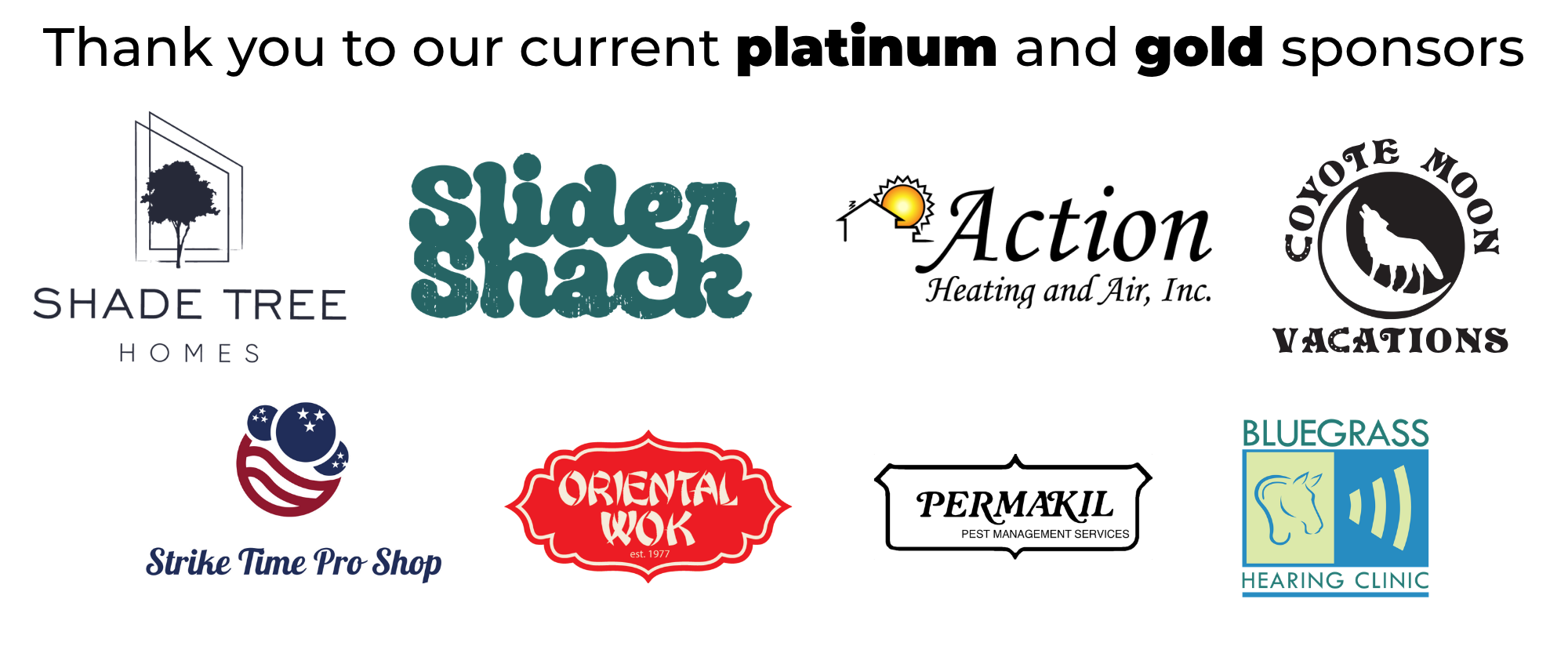 Thank you to our current platinum and gold sponsors